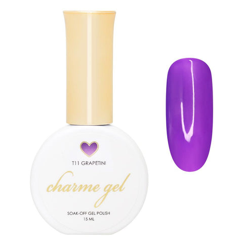 Charme Gel / Tinted Glass T11 Grapetini Transparent Clear Purple Nails