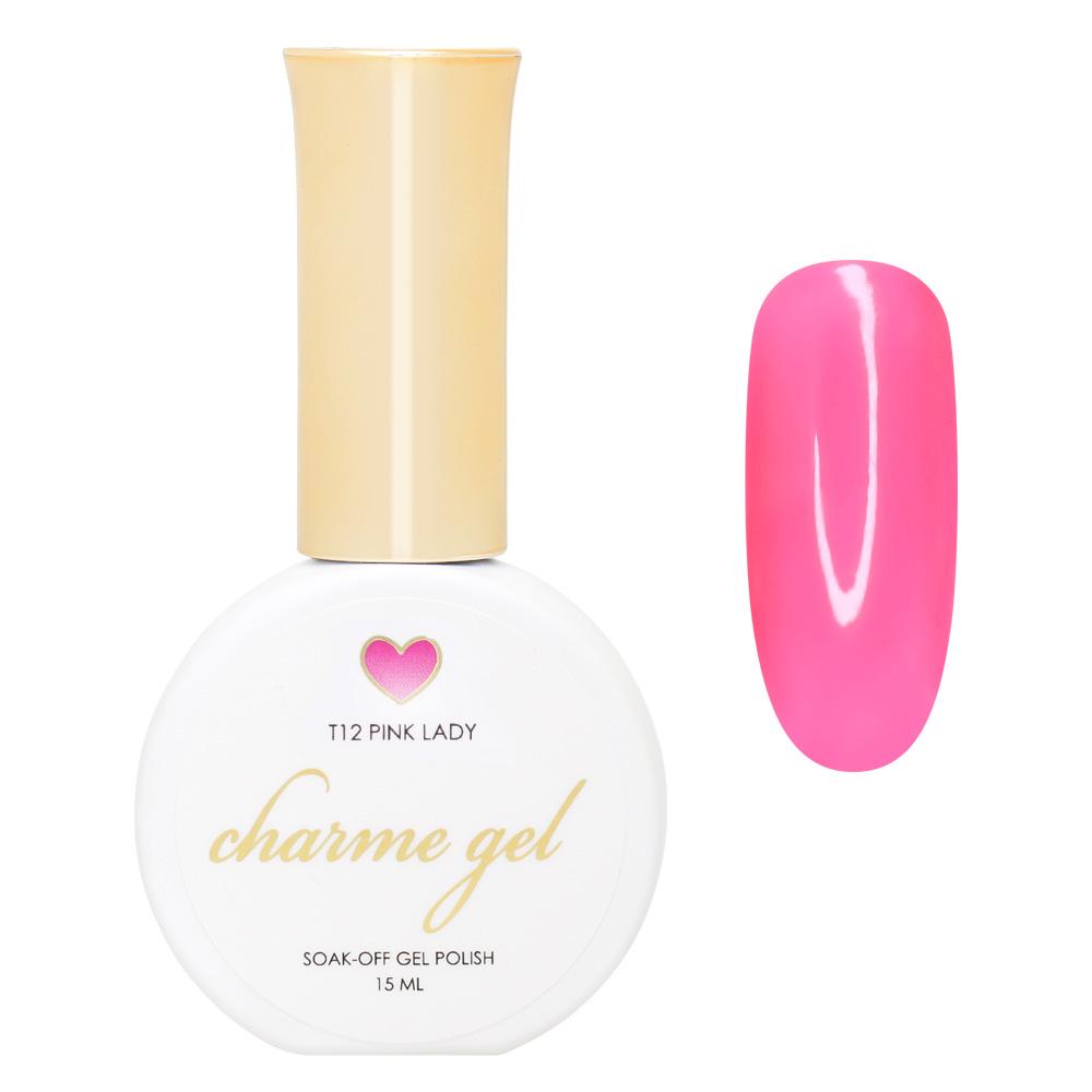 Charme Gel / Tinted Glass T12 Pink Lady Transparent Jelly Nails