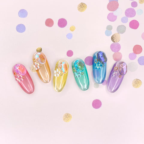 Rainbow Design Charme Gel / Tinted Glass T26 Purple Rain Pastel Jelly Polish Trendy