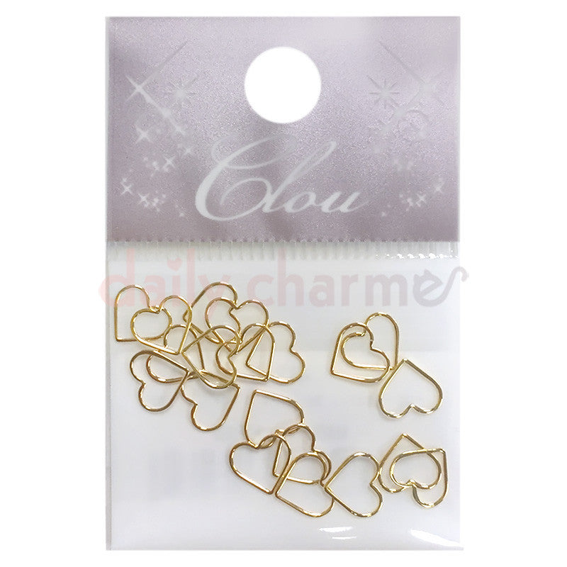 Clou Heart Frames / Gold Japanese Nail Art Stud Decorations