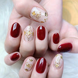 Clou Studs / Flower HAU / Gold Japanese Nail Art