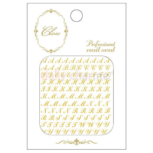 Clou Japanese Nail Art Sticker / Alphabet Cursive / Gold Foil – Daily Charme