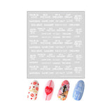 Daily Charme Clou Japanese Nail Art Sticker / Love ID II / White Valentines Day Nail