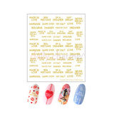 Daily Charme Clou Japanese Nail Art Sticker / Love ID II / Gold Foil