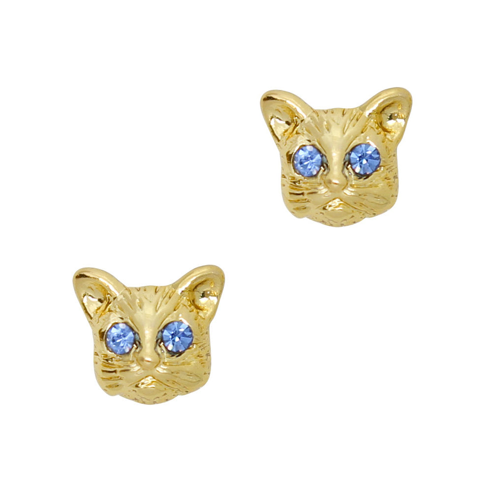 3D Nail Art Charm Jewelry Hypno Cat/ Gold
