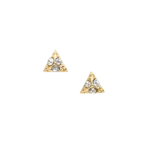 Nail Art Charm Jewelry Decoration - Pyramid / Small / Gold