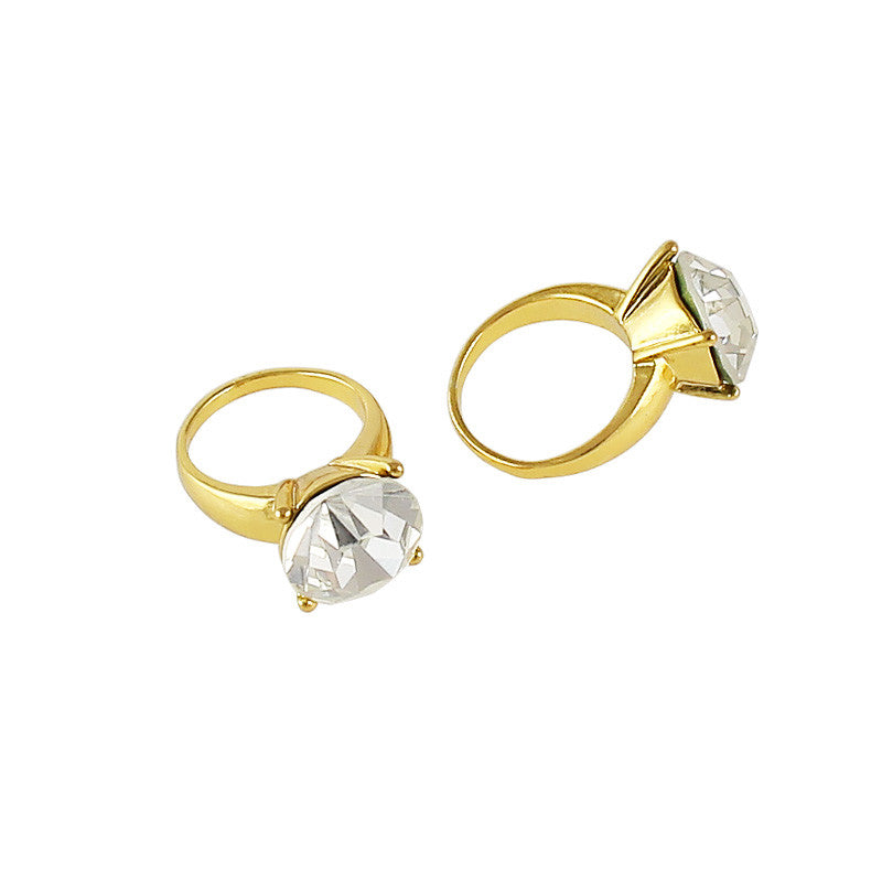 Nail Art Decoration - Diamond Ring / Gold Charm 3D Jewelry