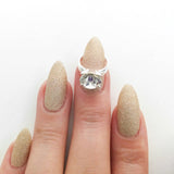 Nail Art Decoration - Diamond Ring / Silver