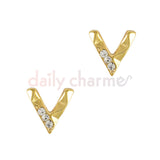Daily Charme 3D Nail Art Charm Decorative Geometric Bend / Gold