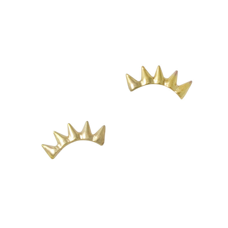 Nail Art Jewelry Charm - Spike Crown / Gold