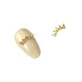 Nail Art Jewelry Charm - Spike Crown / Gold