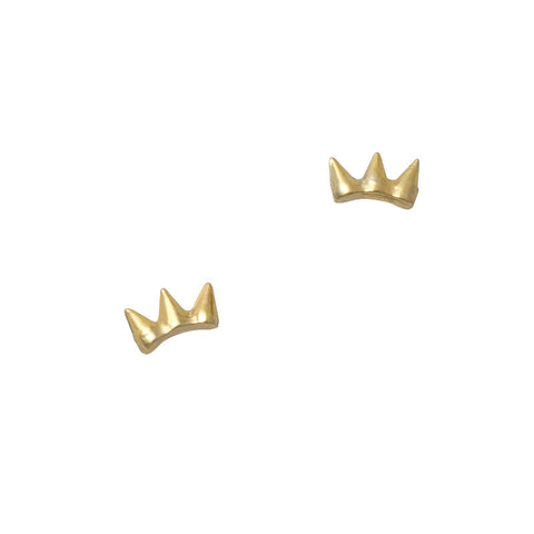 Nail Art Jewelry Charm - Mini Spike Crown / Gold