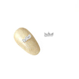 Nail Art Jewelry Charm - Mini Spike Crown / Silver