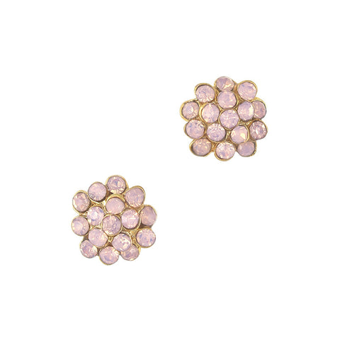3D Nail Art Jewelry Charm - Hydrangea / Gold / Pink