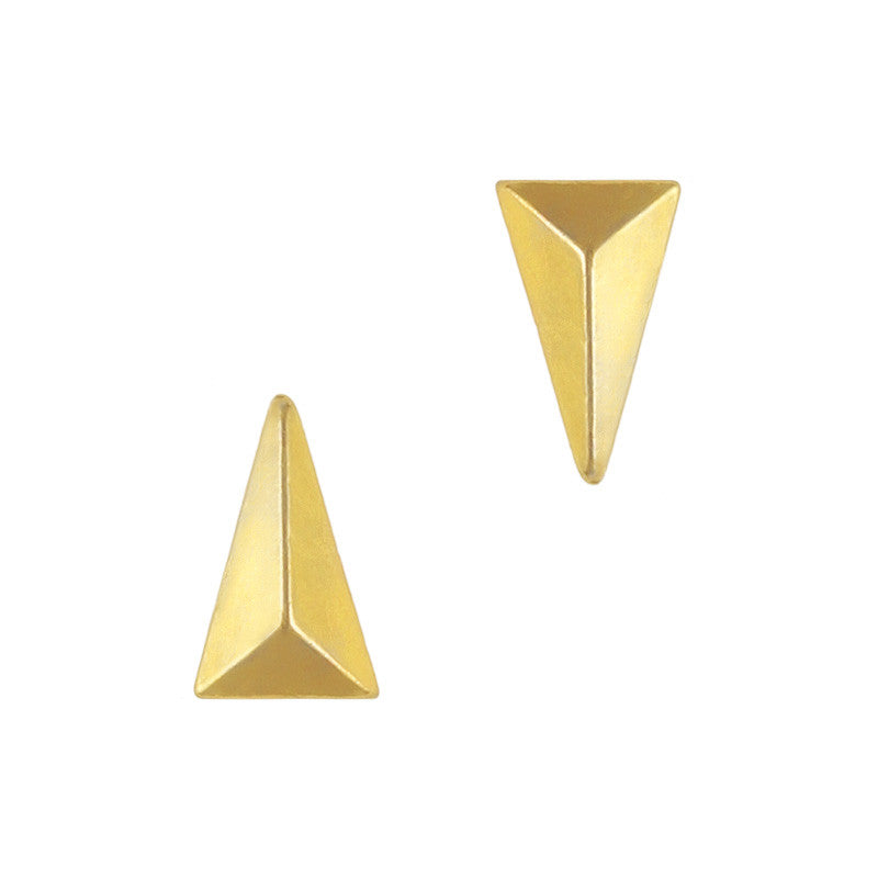 Daily Charme 3D Nail Art Charm Jewelry Long Pyramid Stud / Gold