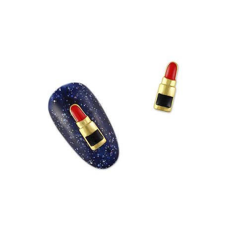 Daily Charme 3D Nail Art Charm Jewelry Classic Lipstick / Gold