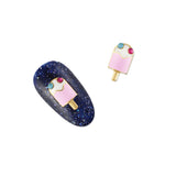 Nail Art Charm Pink Popsicle Rhinestone Crystal Jewelry