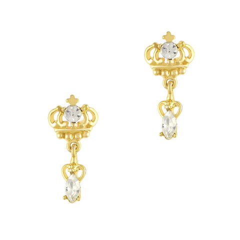 Nail Charm Jewelry - Luxe Crown Dangle / Gold