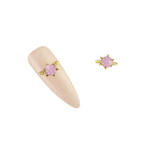 Nail Charms Cora's Ring / Gold / Pink Opal Crystal Rhinestone Nail Jewlery