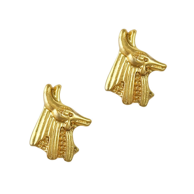 Gods of Egypt Anubis GoldNail Art Supply Charm Jewelry 3D Decor