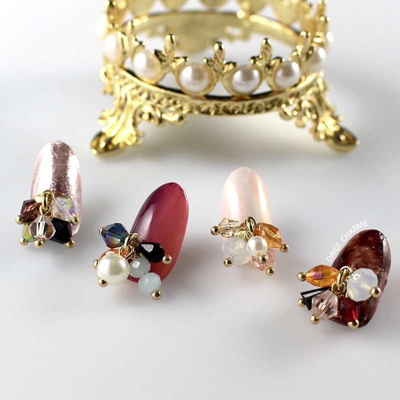 Pom Pom Gem Dangles / Ava – Daily Charme