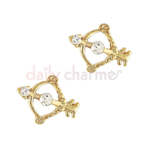 Valentine's Day Nail Charm Jewel Cupid's Bow / Gold