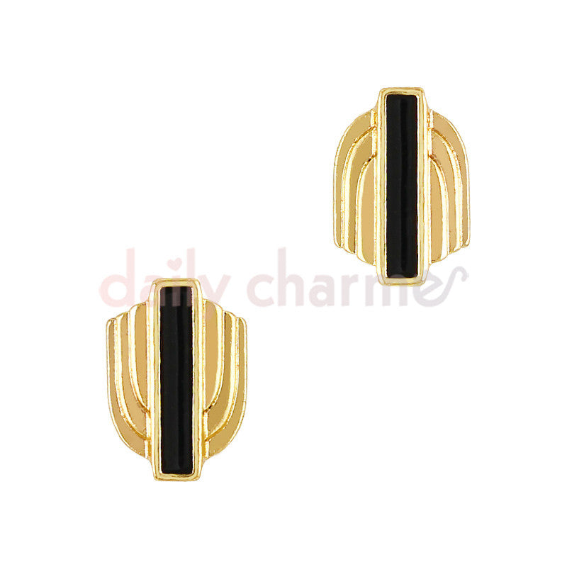 Art Deco Armor / Gold Nail Charm Design Pattern Geometric