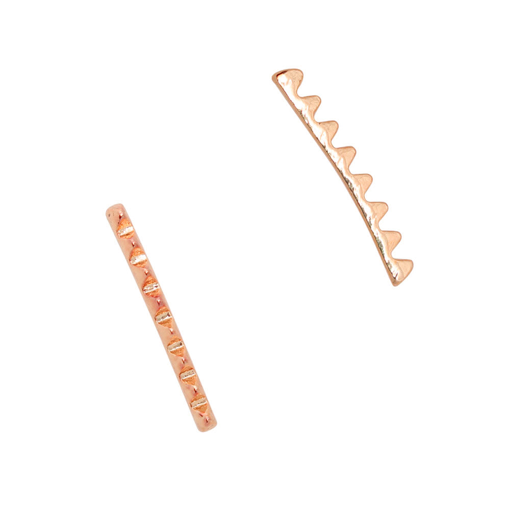 Long Spiky Studs Bar / Rose Gold Nail Charm