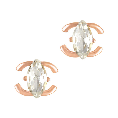 Daily Charme Nail Supply Nail Charms Marquise Gem Coco / Rose Gold