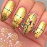 Christmas Nail Art Charm Holiday Holly Rhinestone Crystal Jewelry 