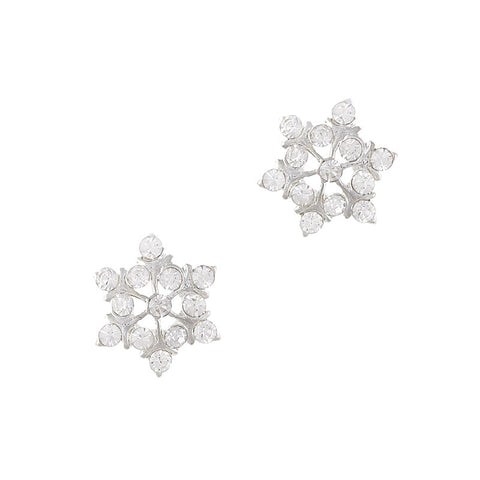 Christmas Nail Art Charm Silver Snowflake Rhinestone Crystal Jewelry