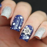 Christmas Nail Art Charm Silver Snowflake Rhinestone Crystal Jewelry nailsandtowel