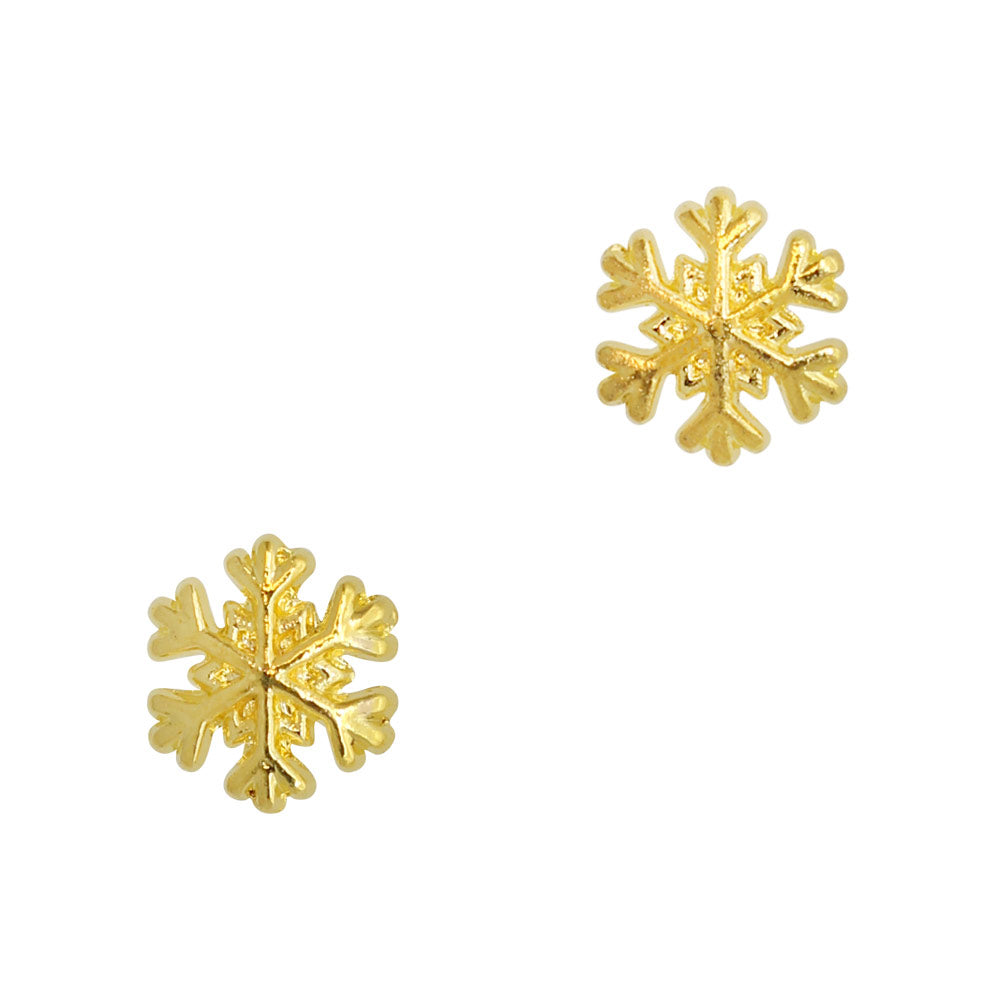 Mini Snowflake No.2 / Gold Holiday Nail Art Charms