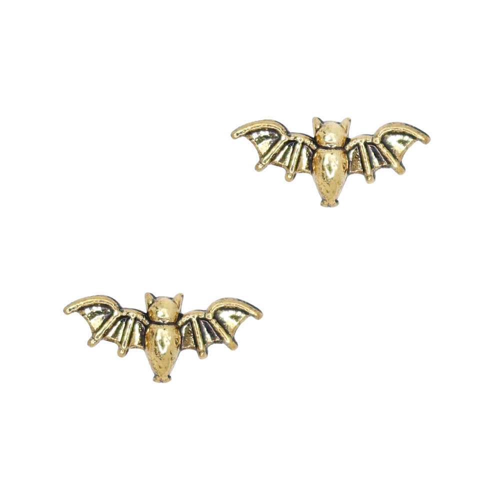 Vintage Bats / Gold Halloween Nail Charms Decor Art Supply