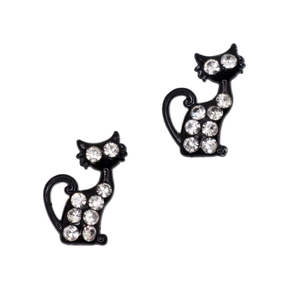 Black Cat Halloween Nail Charms Decor Art Supply