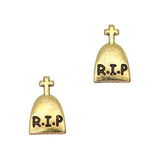 Vintage Tombstone / Gold Halloween Nail Charms Decor Art Supply