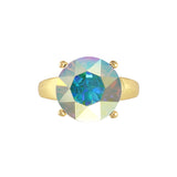 Daily Charme Nail Art Supply Diamond Ring / Swarovski Charm / Crystal AB / Gold