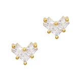 Daily Charme Nail Art Charms Simple Square Cluster / Zircon Charm / Gold