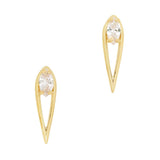Daily Charme Lustrous Stiletto Zircon Gold Clear Charms Vintage Shape charm sleek luxurious design perfect stiletto set fierce elegant claws Reusable curved natural shape of  nails                                                                                                                                                                                                       