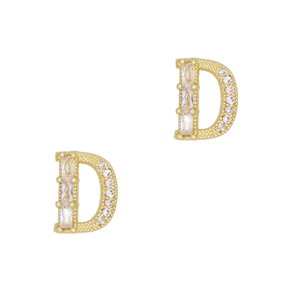 Deluxe Letter D / Zircon Charm / Gold – Daily Charme