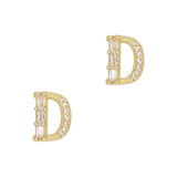 Deluxe Letter D / Zircon Charm / Gold CD Designer Nail Art Decor