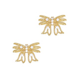 Celebration Bow / Zircon Charm / Gold Nail Decorations Jewelry
