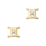 Gemini / Zodiac Sign Zircon Charm / Gold Nail Design Jewelry Horoscope Galaxy GenZ