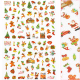 Cute Christmas Nail Art Sticker / Merry Santa Tree Truck Gingerbread Man