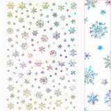 Cute Snowflake Nail Art Sticker / Holographic Silver