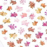 Floral Nail Art Sticker / Rose Corsages Pink Orange Beige Brown Flower Spring