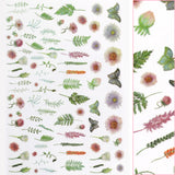 Daily Charme Floral Nail Art Sticker / Pastel Flora Leaf Butterfly