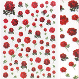 Floral Nail Art Sticker / Red Roses Valentine's Day Love Design