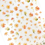 Floral Nail Art Sticker / Princess Daisy Orange Yellow Summer Spring Nail