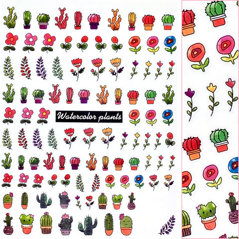 Daily Charme Nail Art | Floral Nail Art Sticker / Kawaii Plants